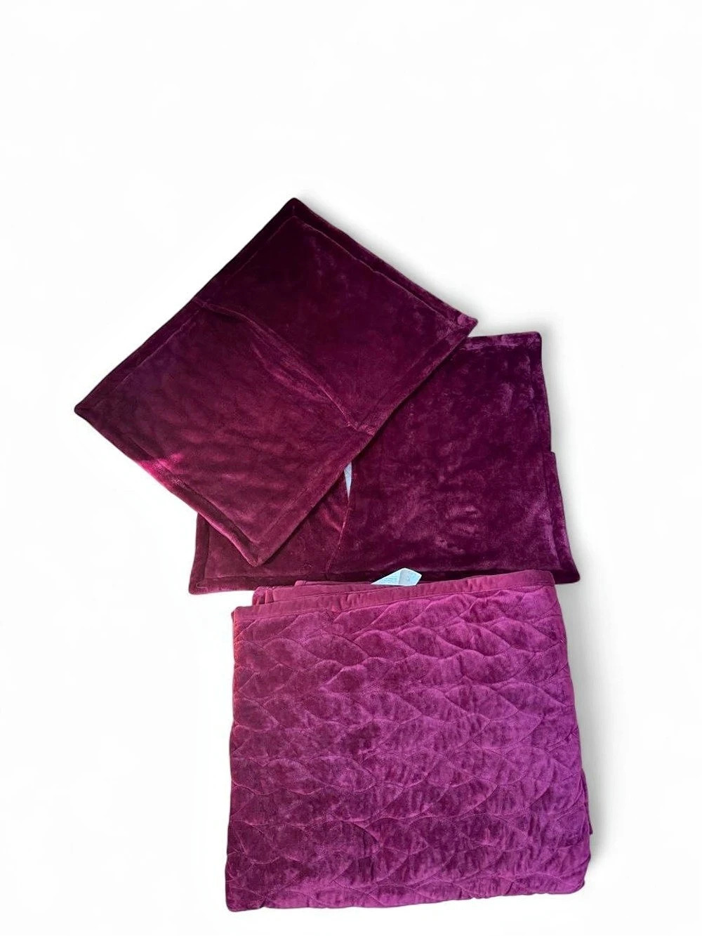 Berkshire Blanket & Home Co. Quilted Velvet Full Size Comforter & 2 Pillow Shams